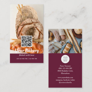 Code QR Carte de visite de la boulangerie photo mo