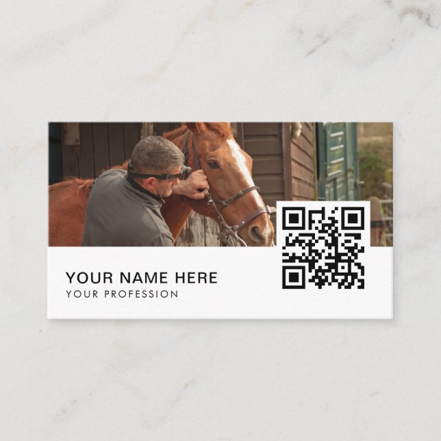 Code QR carte de visite équin (Devant)