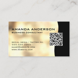 Code QR / Carte de visite Gold Boke