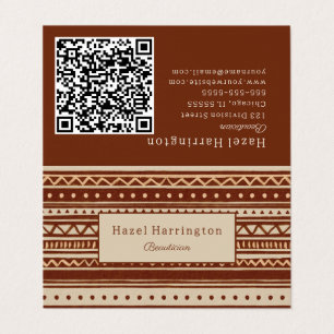 Code QR Carte de visite plié Boho Ultimate