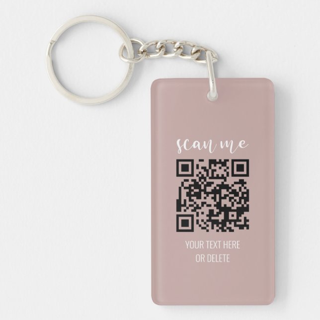 Code QR Cartes de visite rose vierge Votre logo (Devant)