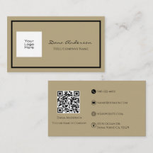 Code QR classique simple Noir et Carte de visite T