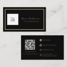 Code QR classique simple Noir et Carte de visite T