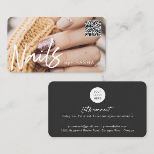 Code QR clous photo cartes de visite