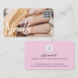 Code QR clous photo cartes de visite