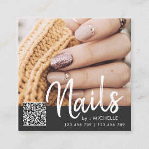 Code QR clous photo cartes de visite