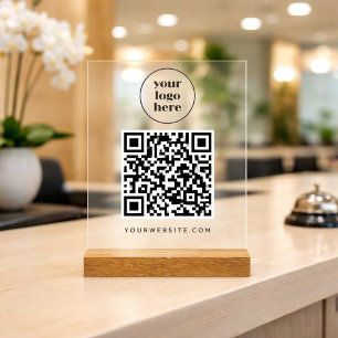 Code QR commercial et site web logo