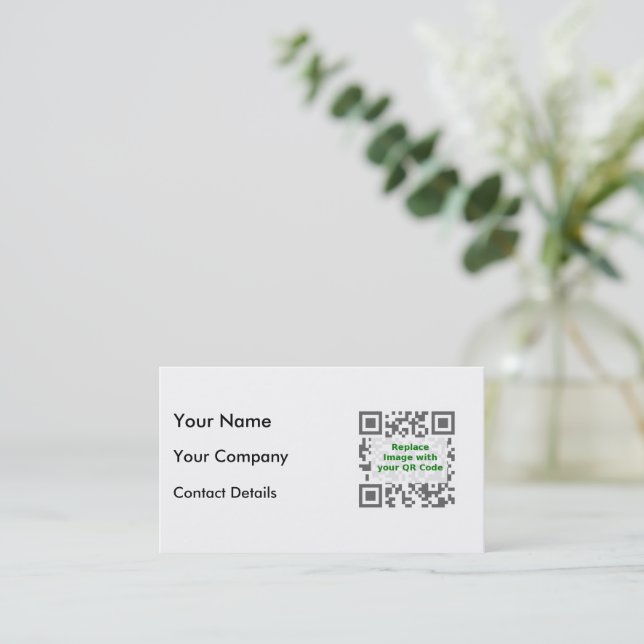 Code QR customisé pour le Carte de visite de télép (Debout devant)