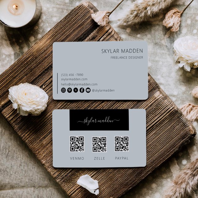 Code QR d'analyse de paiement Carte de visite indé (Créateur téléchargé)