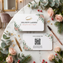 Code QR de carte de visite de vacances botanique p