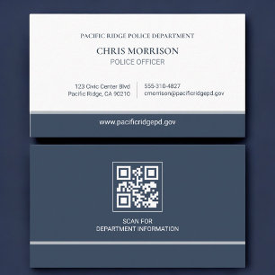 Code QR de la carte de visite de l'agent de police