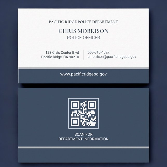 Code QR de la carte de visite de l'agent de police (Créateur téléchargé)