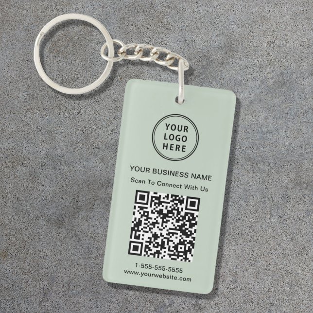 Code QR de logo d'entreprise promotionnel Vert sau (Créateur téléchargé)