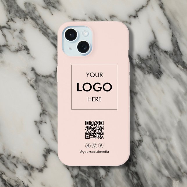 Code QR de médias sociaux d'entreprise Blush (Créateur téléchargé)