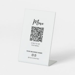 Code QR de menu de restaurants modernes Panneau de
