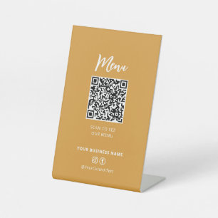 Code QR de menu de restaurants modernes Panneau de