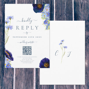 Code QR de réponse au site web de mariage floral b
