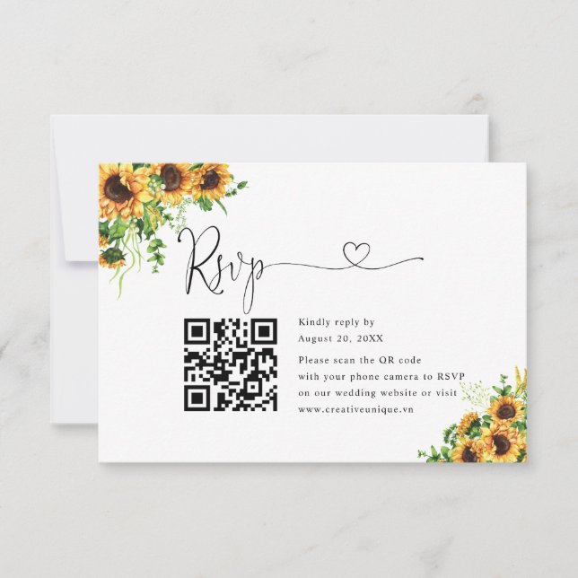 Code QR de réponse de site web de mariage floral j (Devant)