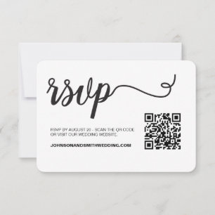 Code QR de réponse pour le site web de mariage Sim
