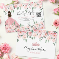 Code QR de réponse pour Quinceanera Floral Rose Cl