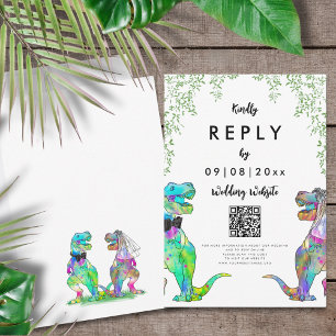 Code QR de réponse pour un mariage sur le thème de