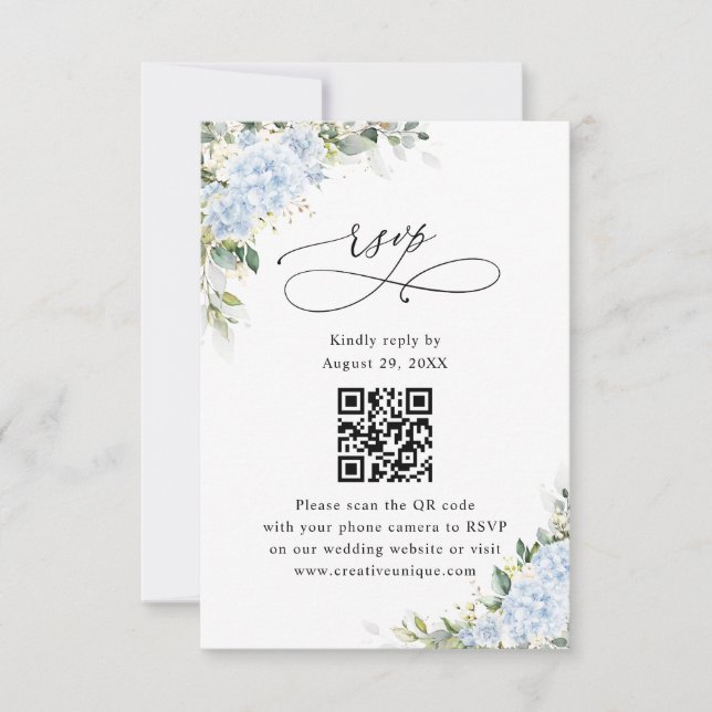 Code QR de réponse pour un site web de mariage flo (Devant)