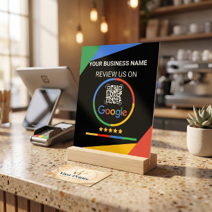 Code QR de révision Google noir moderne