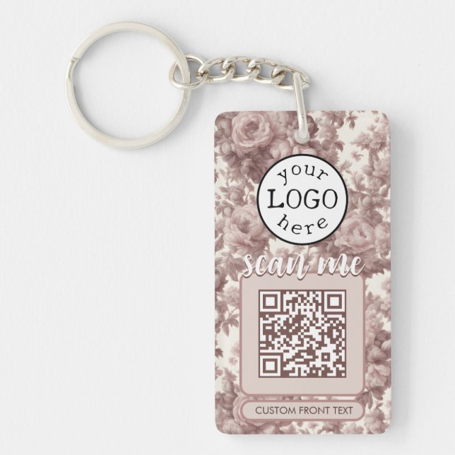 Code QR double pour les fleurs Roses Dusty d'entre (Devant)