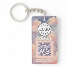 Code QR double pour les nuages rose affaires