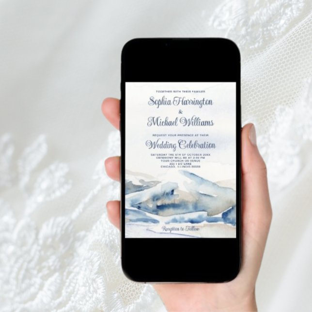 Code QR du Faire-part de mariage de la montagne aq (Créateur téléchargé)