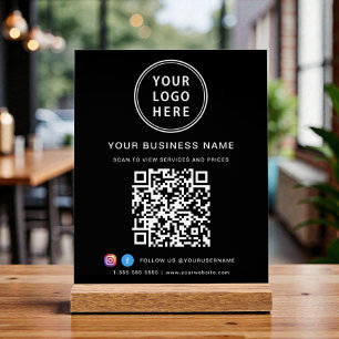 Code QR du logo de l'entreprise Noir