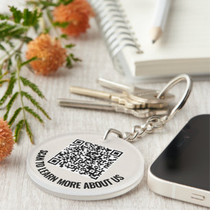 Code QR en acrylique personnalisé Logo rond person