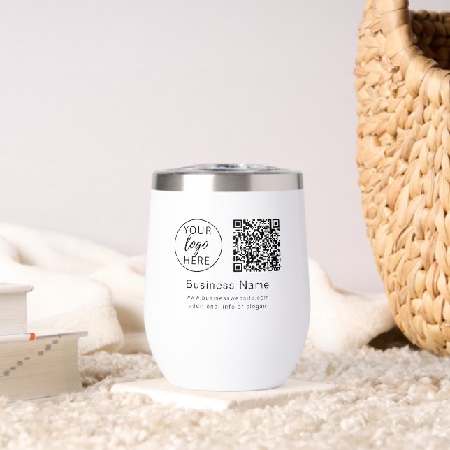Code QR Entreprise Blanc (Salon (pivotée))