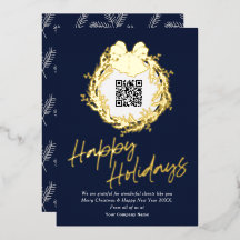 Code QR entreprise entreprise heureux cartes de fi