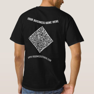 Code QR et Modèle T-Shirt d'affaires texte personn