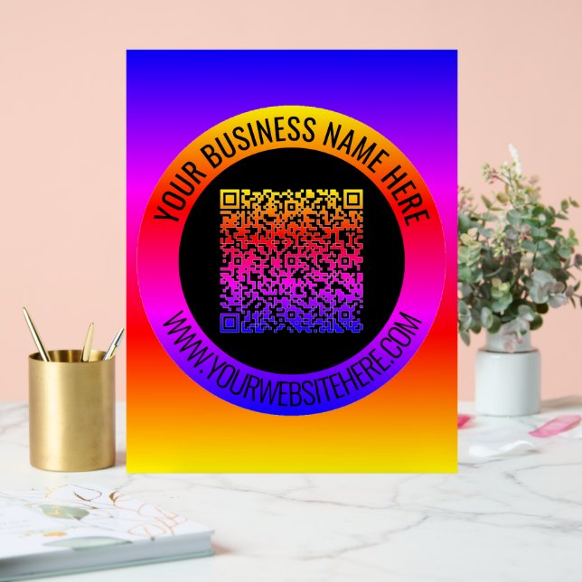 Code QR et texte personnalisé Votre entreprise sig (Mariage)