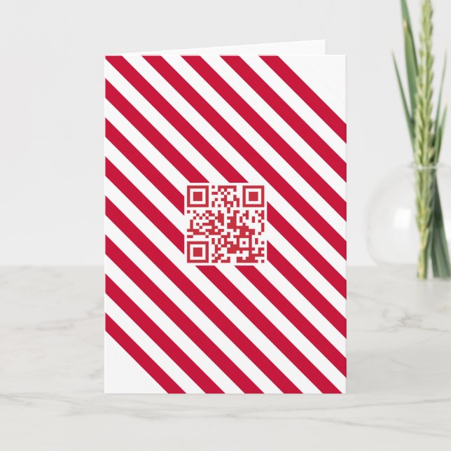 Code QR geek Joyeuse carte de Noël (Devant)