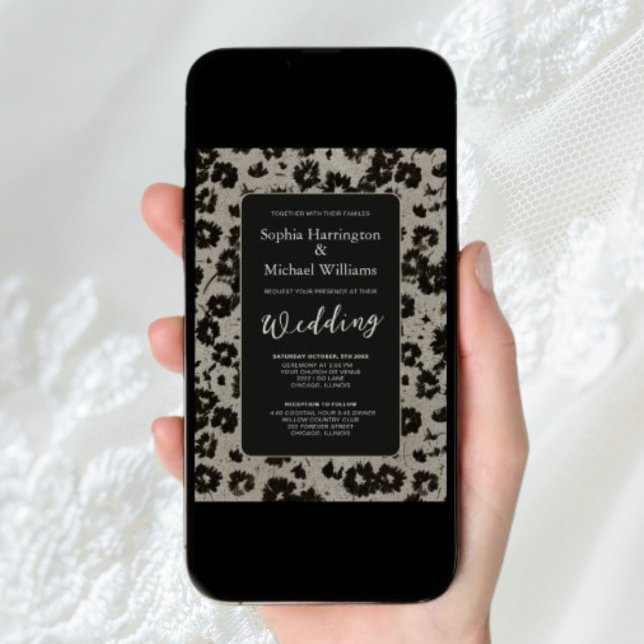 Code QR Invitation numérique de mariage élégant mo (Créateur téléchargé)