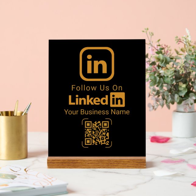 Code QR LinkedIn Entreprise Or (Mariage)