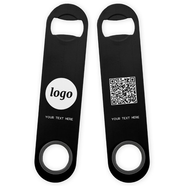 Code QR Logo Avec Texte Entreprise (Logo QR code custom text business promotional bar key bottle opener)