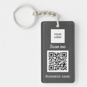 Code QR Logo d'entreprise Professionnel Gris perso