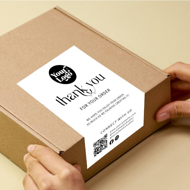 Code QR Logo d'Expédition Étiquette de Scellage de (Créateur téléchargé)