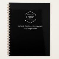 Code QR Logo Minimaliste Entreprise Texte Noir Bla