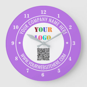 Code QR - Logo texte et couleurs - Horloge promoti