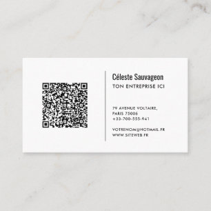 Code QR - Modèle de carte de visite 