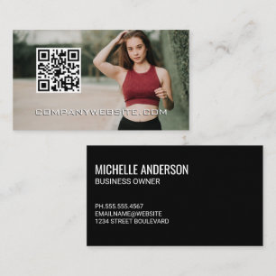 Code QR   Modèle de femme Carte de visite