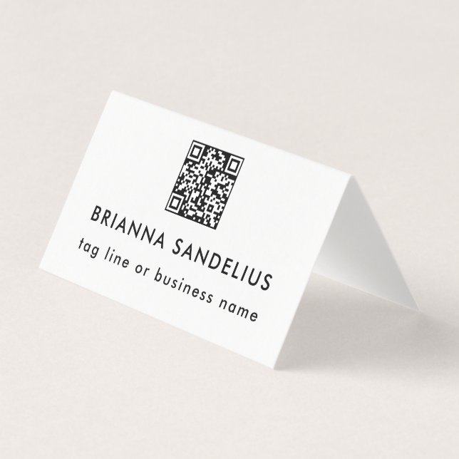 Code QR noir et blanc moderne Professionnel (Front)