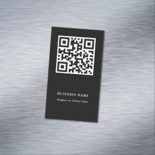 Code QR noir Magnet Carte de visite simple