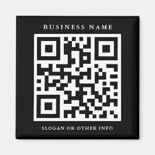 Code QR Noir Simple Business Magnet