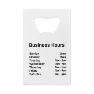 Code QR personnalisé avec heures d'ouverture